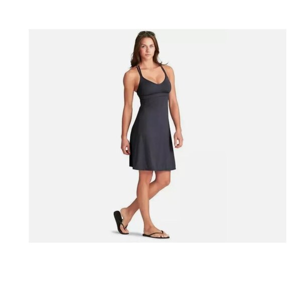 Athleta Shorebreak Gray Activewear Swim Athletic Dress Built In Bra Size M - Picture 1 of 14